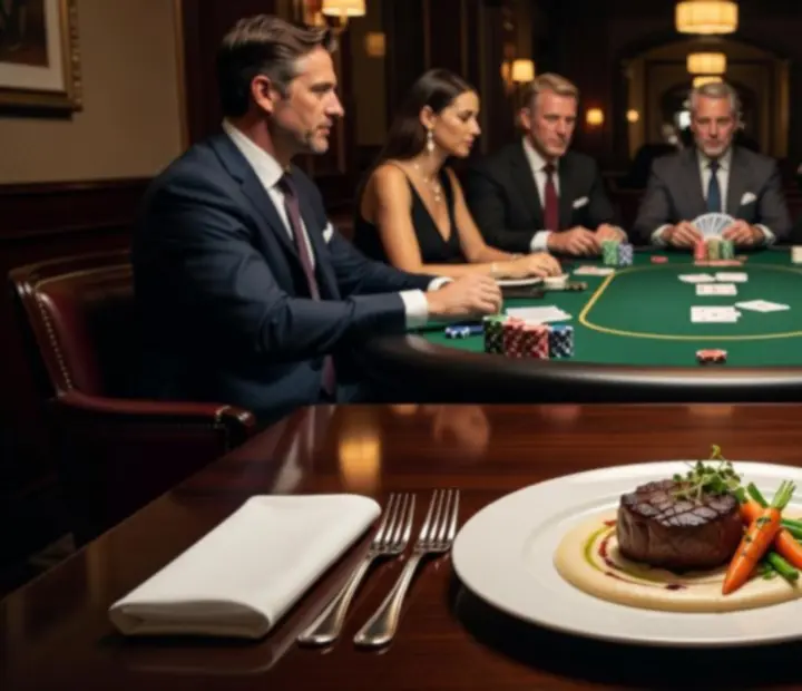 Gourmet vacsora és elegáns offline poker lounge a Dinner Place-ben