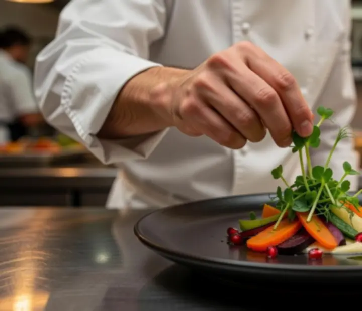 Séf által összeállított kóstolómenü fogás a Dinner Place-ben