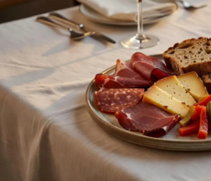 Elegánsan tálalt magyaros előételek a Dinner Place étteremben